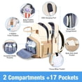 thumbnail image 3 of Mochila para pañales Tonyeee extra grande para 2 niños con USB, 3 of 6