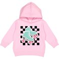 thumbnail image 2 of Inktastic Retro Skating Roller Skates Checkered Toddler Hoodie, 2 of 4
