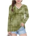 thumbnail image 2 of YUNAFFT Chandail à Manches Longues Col en V Imprimé Complexe Décontracté Chic pour Filles, 2 of 8
