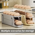 thumbnail image 4 of Rolling Egg Tray Egg Holder Egg Dispenser 2 Tier Automatic Fridge Egg Dispenser Rack Holder for Kitchen Refrigerator Countertop, 4 of 8