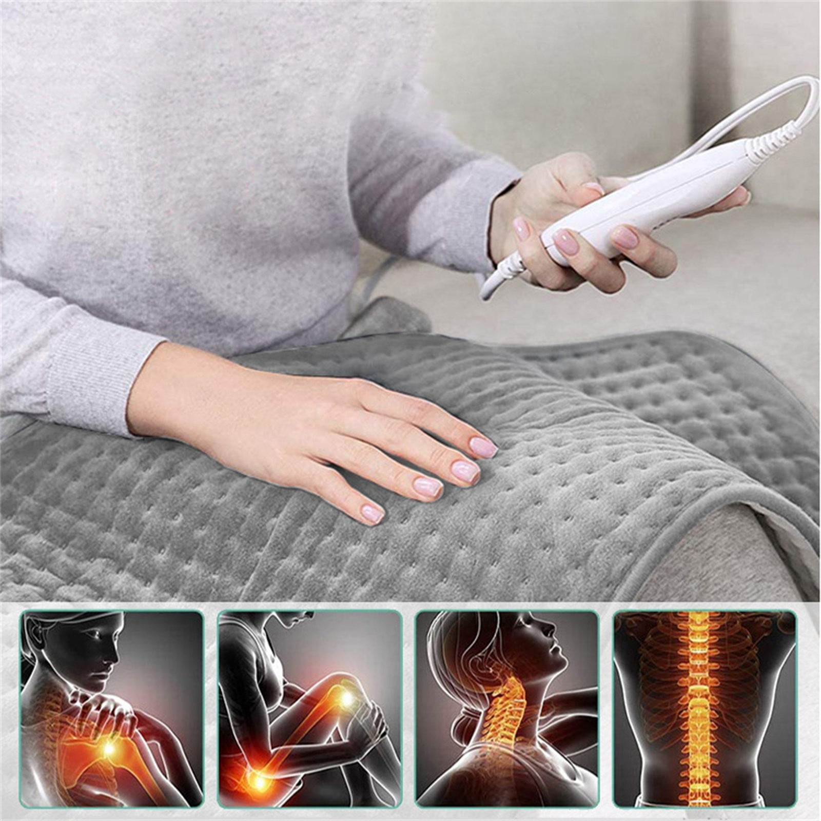Extra Large Heating Pad for Back Shoulder Neck and Knee with 6 Fast Heating Settings Moist and Dry Heat Options Auto Shut Off and Machine Washable Design