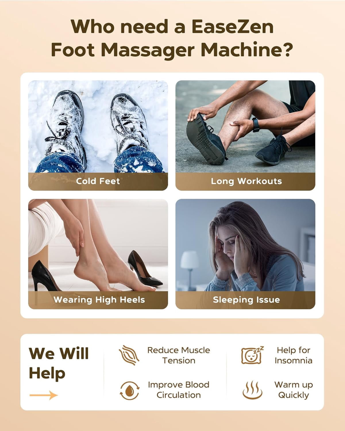 Heated Shiatsu Foot Massager with Remote Control, Full Foot Comfort, Gift for Women & Men, Size 14