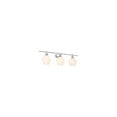 thumbnail image 4 of Gene 3 light Chrome and Frosted white glass Wall sconce, 4 of 4