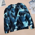 thumbnail image 6 of Geometric Lattice Womens Casual Crewneck Sweatshirt Long Sleeve Tops Cute Pullover Loose Fit, 6 of 7