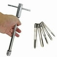 thumbnail image 2 of Long Adjustable T-Handle Ratchet Wrench with 5 M3-M8 3mm-8mm Thread, 2 of 6