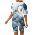 thumbnail image 4 of Atogsazn Womens 2 Piece Sets Summer Outfits 2024 Fashion Two Piece Lounge Matching Set Oversized T Shirts Biker Shorts Tracksuit Light Blue M on Clearance, 4 of 7