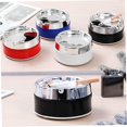 thumbnail image 3 of Ashtray Portable Stylish Ash Tray With Rotating Lid Portable Ashtray(2pcs, Black), 3 of 5