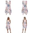 thumbnail image 3 of Whosucclay Starfish Coral Print Matching Hawaiian Outfits for Couples, Women's Casual Summer Sleeveless Crewneck Dress with Pockets Men's Hawaiian Button Down Aloha Shirt, S, 3 of 7