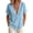 Light Blue, variant on Woman Tops Summer V-Neck Short Sleeve Blouse Studded Detail Shirred Front Fashion Top Casual Loose Fit Solid Color Edgy Shirt (White,XXL)