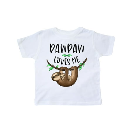 

Inktastic Pawpaw Loves Me Cute Sloth and Baby Gift Toddler Boy or Toddler Girl T-Shirt