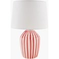 thumbnail image 2 of Livabliss Table Lamps, 22" Stratos Rustic Bedside Nightstand Table Lamp for Bedroom Living Room Office, Red Body with White Shade (22"H x 15"W x 15"D), 2 of 5