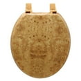 Trimmer Marbleized Molded Wood Round Toilet Seat