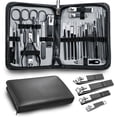 thumbnail image 7 of Manicure kit Personal Care Mens Grooming Kit, 30 in 1 Professional Nails Kit Pedicure Kit, Nail Clippers for Men and Beauty Tool Portable Set, with Luxurious Travel Case (Black), 7 of 7