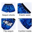 thumbnail image 5 of Men's Reversible Sequin Two Piece Short Sleeve Shirt Shorts Outfit Casual Parties Special Events With Sparkling Design Blue XL, 5 of 5