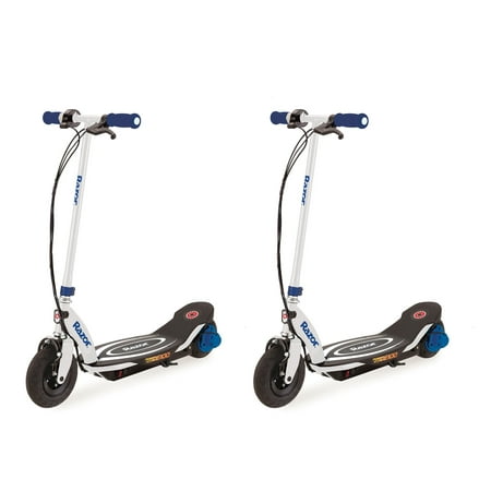 Razor Power Core E100 Electric Hub Motor Kids Motorized Scooter, Blue (2 Pack)