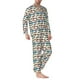 thumbnail image 2 of Balery Train Pijama para Hombre de Dos Piezas con Manga Larga, Conjunto de Dormir y Descanso Suave con Bolsillos-Medium, 2 of 7