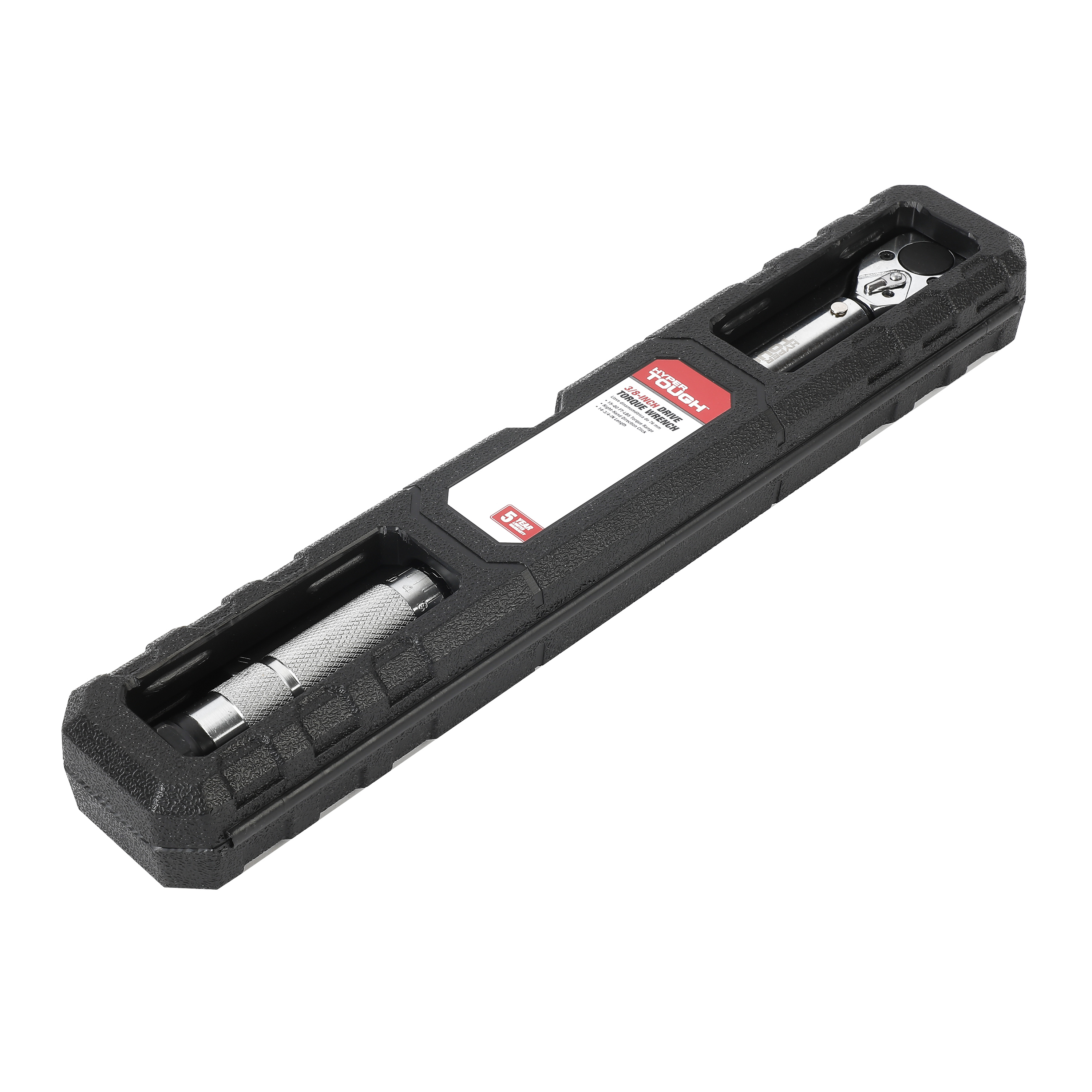 Llave dinamométrica de 3/8 pulg. Hyper Tough de servicio pesado con estuche, 15-80 ft-lbs 6