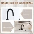 thumbnail image 6 of CASAINC Single-Handle Deck-Mount Roman Tub Faucet with Hand Shower in Matte Black, 6 of 10