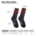 thumbnail image 2 of Fotbe Red Moon Shark Sailboat Calcetas Largas con Estampado para Hombre y Mujer – Calcetas de Compresión Transpirables y Elásticas, Viajar y Uso Diario Talla 5-11, 2 of 6