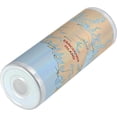 thumbnail image 2 of Canada 20 Oz Skinny Tumbler, Detailed Map of Pacific Ocean and Vancouver Island, Leak-Proof Straw Lid and Brush Vacuum Insulated for Outdoor Use, Peach Pale Blue, 2 of 6