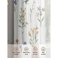 thumbnail image 3 of Botanical Blossom Floral Sheer Curtains for Living Room Bedroom Spring Rustic Flowers Sheer Curtains 72 Inch Long 2 Panels Set Light Filtering Curtain Window Treatments Drapes for Dining Room, 3 of 6