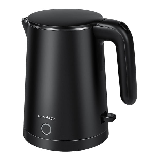 Hervidor eléctrico WTJMOV de acero inoxidable 1.0L 1200W negro