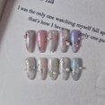 thumbnail image 5 of 2 Sheets Snowflake Nail Art Stickers Laser Christmas Snowflake Nail Stickers Winter Snowflake Shiny Rhinestone 5D Embossed Nail Decals Xmas Nail Art Decoration Supplies for Women, 5 of 8
