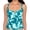 Aqua, variant on SALT COVE Women's Aqua Acid Wash Stretch Lined V-Wire Tie Sea Foam Square Neck Tankini Swimsuit Top XS
