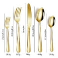 thumbnail image 4 of Golden Silverware Set 20 Pieces Stainless Steel Flatware Set, Kitchen Utensil Set Service for 5, Tableware Cutlery Set for Home & Restaurant, Dishwasher Safe, 4 of 4