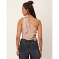 thumbnail image 4 of Moomaya Tie-Up One Shoulder Tops For Women, Sleeveless Printed Summer Crop Top, 4 of 9