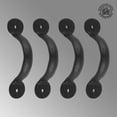 thumbnail image 2 of Renovators Supply 4 Door or Drawer Pull Black Wrought Iron Bean 3 3/4" x 11/16", 2 of 8