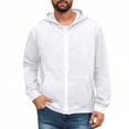 thumbnail image 2 of IAJDKMEK Men's Full Zip Solid Hoodie - Long Sleeve Open Front Sweatshirt for Men, Casual Top with Pockets, Comfortable Sweatshirt Jacket, 2 of 5
