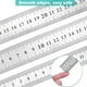 thumbnail image 3 of Regla de metal para diversas profesiones, juego de reglas de acero inoxidable con medidas en pulgadas y métricas, no se dobla, escalas fáciles de leer, imperiales y métricas, marcadores grabados,, 3 of 5