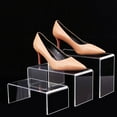 thumbnail image 2 of 3PCS Acrylic Display Shoe Risers Clear Retail Display Stand U Shaped Shelf Showcase Rack for Toy Bag Cosmetic (M), 2 of 9