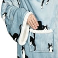 thumbnail image 3 of Microplush Sherpa Blanket with Sleeves for Women and Men, 3 of 7