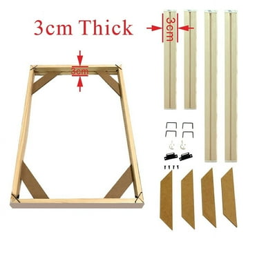 1 Set of DIY Canvas Frame Wood Canvas Kits with Accessories for Wall Art Oil Painting Picture