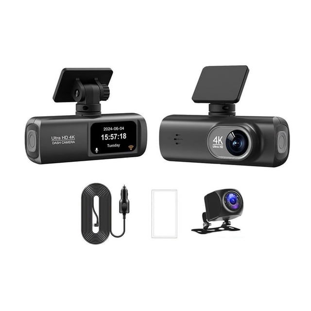 Grabadora de Conducción V22 HD 4K Grabación Dual Delantera y Trasera Interconexión de Teléfono Móvil Grabadora de Vehículo de Pista de Conducción B