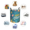 thumbnail image 4 of Lsque Happy Easter Pattern Laundry Hamper Basket, Tall Woven Rope Hamper Basket for Clothes, Lightweight Storage Basket, Collapsible Waterproof-Small, 4 of 6