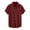 Burgundy, variant on Men's Classic Solid Short Sleeve Shirt 4-Way Stretch Button Down Work Business Blouse Top Casual Hawaiian Shirts M-5XL Black