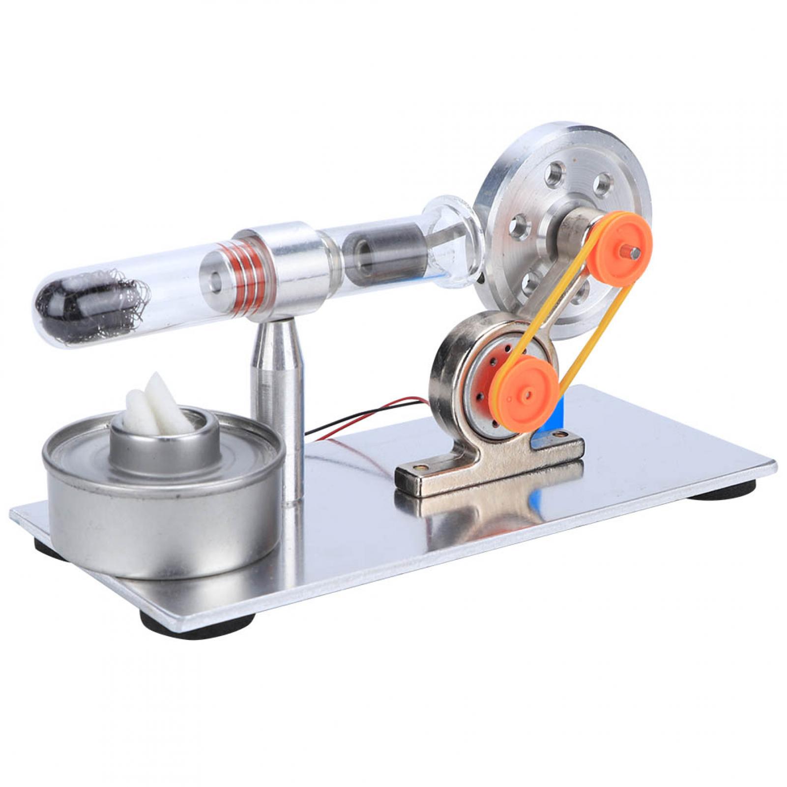 Mgaxyff Single Cylinder Sterling Engine Model Steam Power Physics Science Lab Teaching Tool , Experiment Model,Stirling Engine