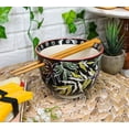 thumbnail image 6 of Ebros Pack Of 2 Night Willow Floral Bamboo Ramen Noodles Soup Bowl Chopsticks, 6 of 6
