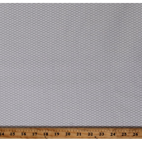 Cotton Fish Netting Fishing Keep It Reel Netting Cream Chicken Wire Fence Cotton Fabric Print by the Yard (07932-07)