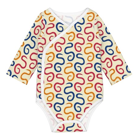 

Matuu Snake for Baby Long-Sleeve Bodysuit Soft Cotton Comfortable and Breathable Perfect for Newborns and Infants