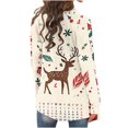 thumbnail image 4 of Cárdigan de manga larga para mujer, moda informal, blusa con estampado navideño, abrigo para mujer, 4 of 6