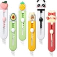 thumbnail image 1 of LAICAIW 6 Pack Box Cutter Retractable, Sharp Utility Knife Retractable, Cute Box Cutters for Office, Home, Arts Crafts, Cartons, Cardboard, Paper, 1 of 7