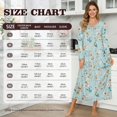thumbnail image 6 of DISNIMO Floral Printed Women's Nightshirt Long Sleeve Nightgown V Neck Sleepwear Button Front House Dress Long Sleep Shirt, 2XL, 6 of 8