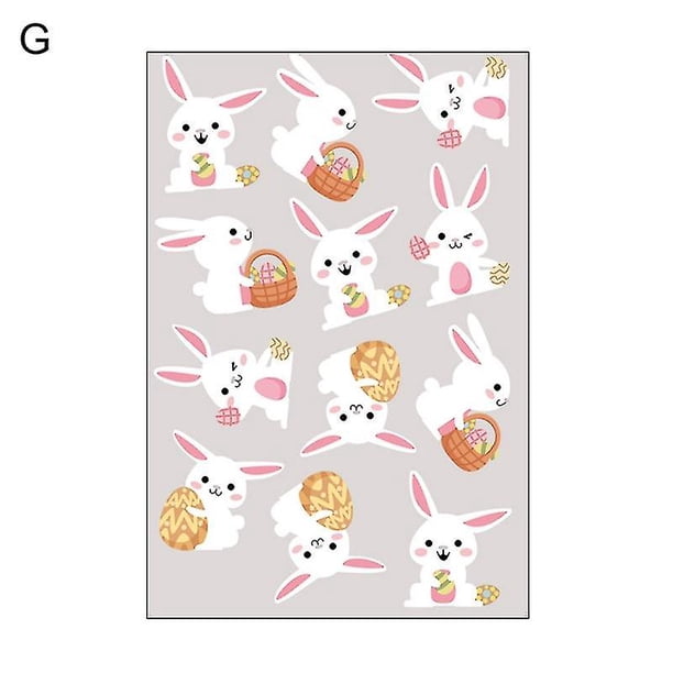 Juego de pegatinas para ventana llamativas, impermeables, de Pvc, pegatinas para ventana de Pascua, pegatina electrostática para el hogar Jikaix