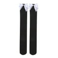 thumbnail image 2 of ITFABS Women's Stocking, Solid Color Bow Top Socks, Over Knee Sheer Stockings, 2 of 6