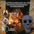 thumbnail image 2 of Ceramic Fireproof Fire Pit Skull Log for Bonfire, Campfire, Fireplace, Firepit ,Halloween Decor ,for Gas, Propane, or Wood Fires,Fire Pits Halloween Decor Skull Charcoal, 2 of 5