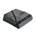 thumbnail image 2 of Modern Threads 100% Cotton Knit Adult Throw Blanket, 50" x 70", Tarek, Gray/Coal, 2 of 4